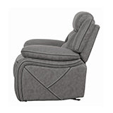 Coaster Higgins Overstuffed Upholstered Glider Recliner Grey Model 602263