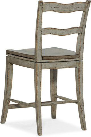 Hooker Furniture Casual Dining Alfresco La Riva Ladder Back Swivel Counter Stool