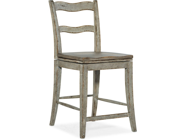 Hooker Furniture Casual Dining Alfresco La Riva Ladder Back Swivel Counter Stool