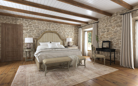 Hooker Furniture Bedroom Alfresco Lauro King Panel Bed with Metal