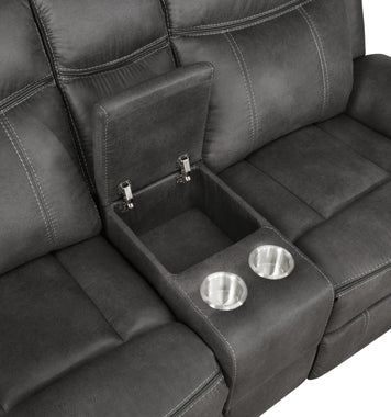 Coaster Lawrence Upholstered Tufted Back Motion Sofa Model 603504