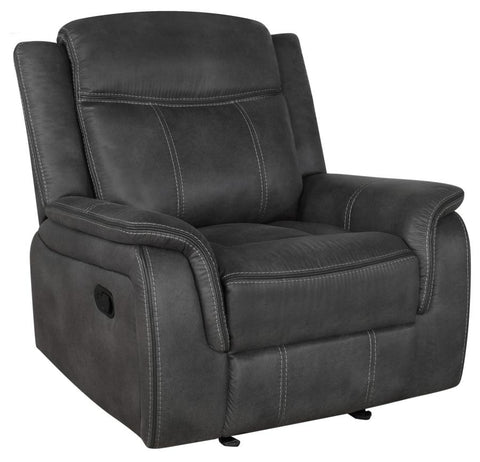 Coaster Lawrence Upholstered Tufted Back Glider Recliner Model 603506