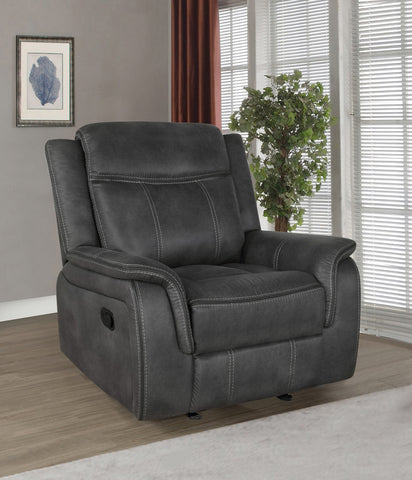 Coaster Lawrence Upholstered Tufted Back Glider Recliner Model 603506