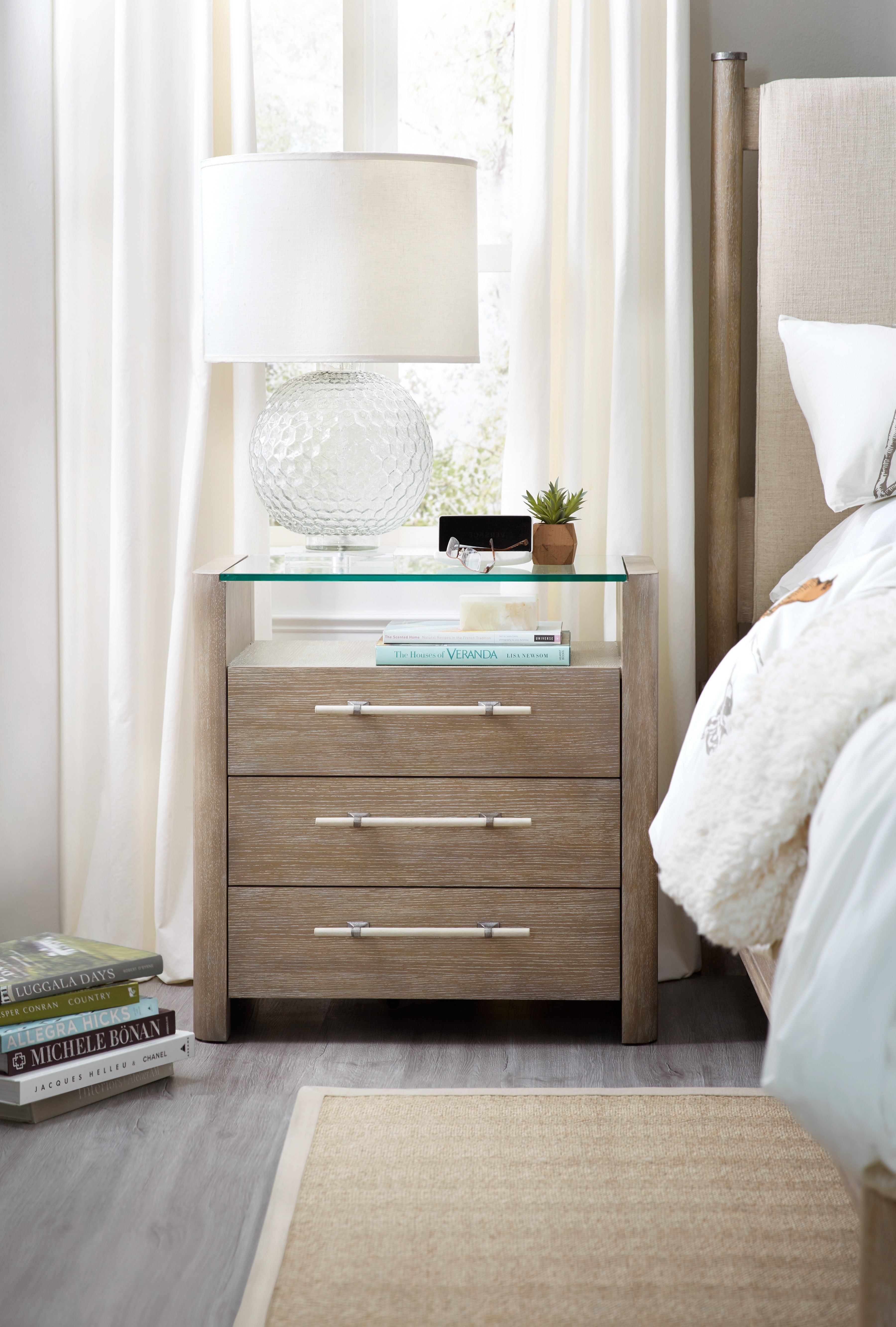 Hooker Furniture Bedroom Affinity Three-Drawer Nightstand
