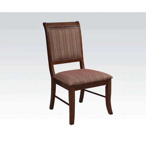 Mahavira Fabric & Espresso Side Chair Model 60683 By ACME Furniture