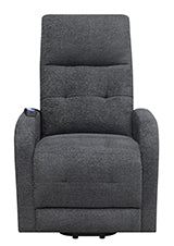 Coaster Howie Tufted Upholstered Power Lift Recliner Charcoal Model 609403P