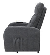 Coaster Howie Tufted Upholstered Power Lift Recliner Charcoal Model 609403P