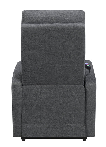 Coaster Howie Tufted Upholstered Power Lift Recliner Charcoal Model 609403P