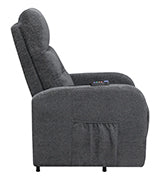 Coaster Howie Tufted Upholstered Power Lift Recliner Charcoal Model 609403P
