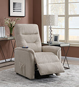Coaster Henrietta Power Lift Recliner with Storage Pocket Beige Model 609405P