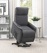 Coaster Herrera Power Lift Recliner with Wired Remote Charcoal Model 609406P
