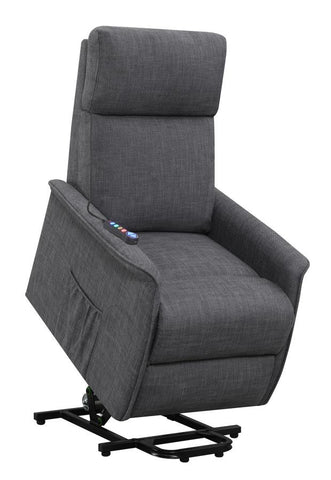 Coaster Herrera Power Lift Recliner with Wired Remote Charcoal Model 609406P