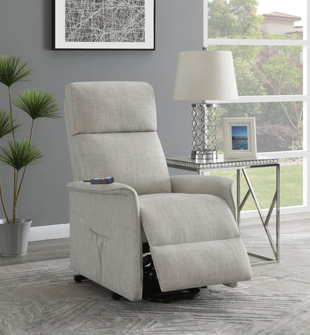 Coaster Herrera Power Lift Recliner with Wired Remote Beige Model 609407P