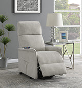 Coaster Herrera Power Lift Recliner with Wired Remote Beige Model 609407P