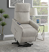 Coaster Herrera Power Lift Recliner with Wired Remote Beige Model 609407P