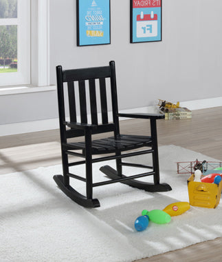Coaster Annie Slat Back Youth Rocking Chair Black Model 609451