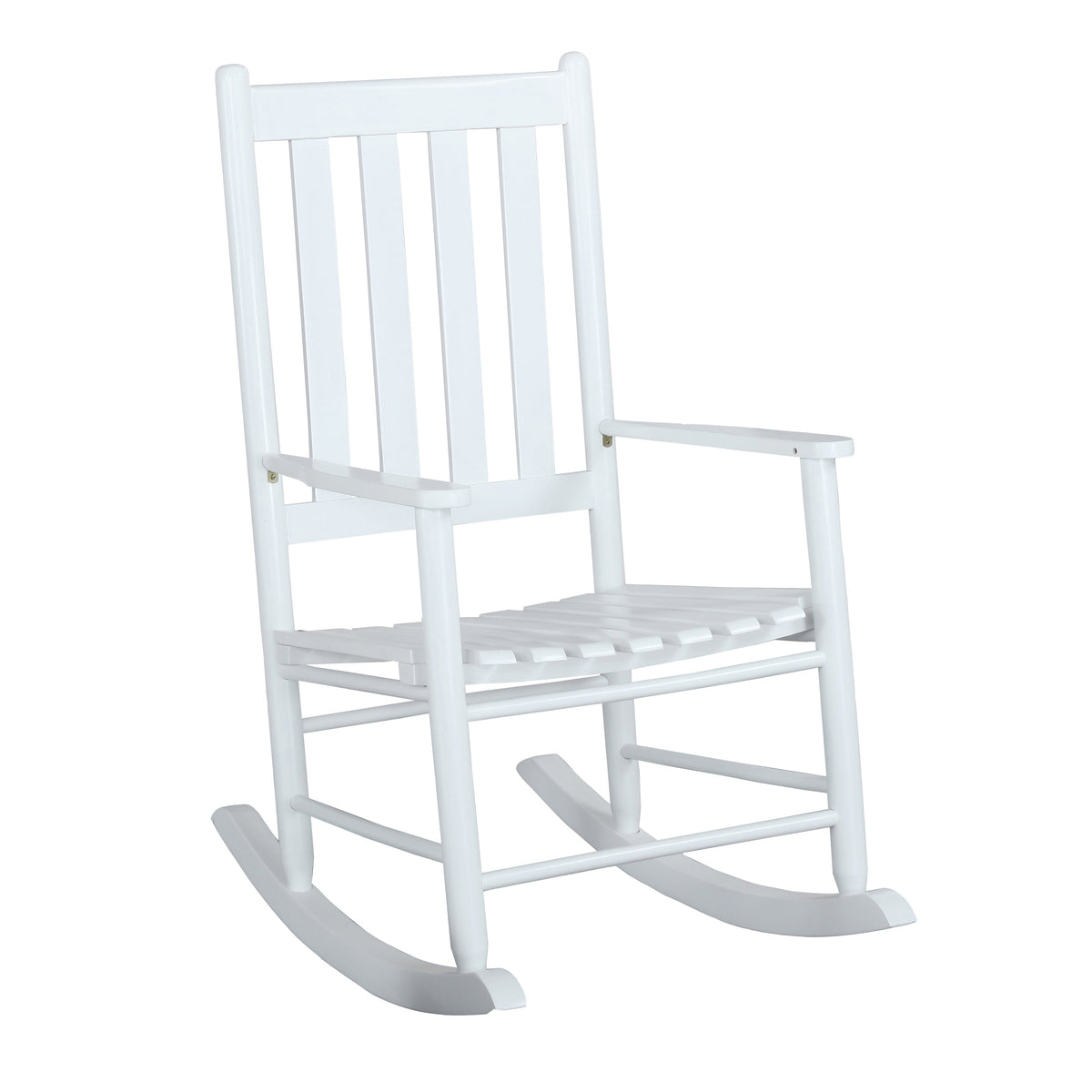 Coaster Annie Slat Back Wooden Rocking Chair White Model 609455