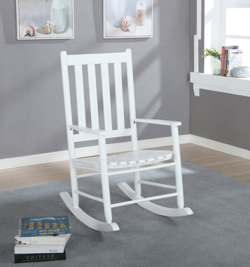 Coaster Annie Slat Back Wooden Rocking Chair White Model 609455