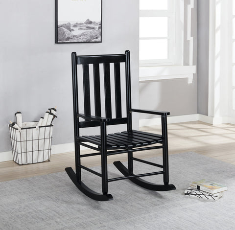 Coaster Annie Slat Back Wooden Rocking Chair Black Model 609456