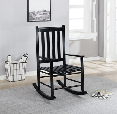 Coaster Annie Slat Back Wooden Rocking Chair Black Model 609456