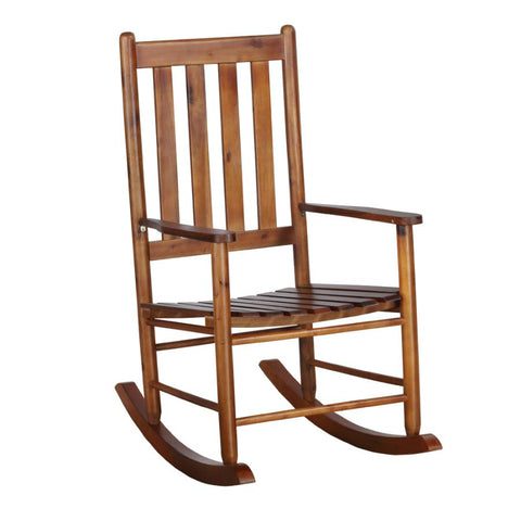 Coaster Annie Slat Back Wooden Rocking Chair Golden Brown Model 609457