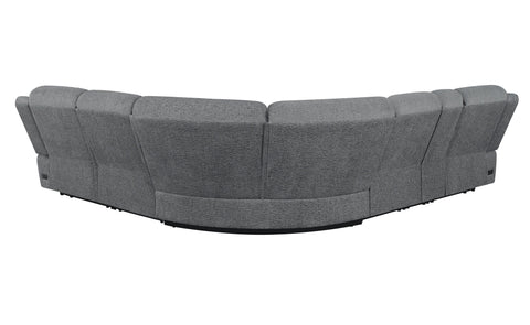 Coaster Bahrain 6-piece Upholstered Motion Sectional Charcoal Model 609540