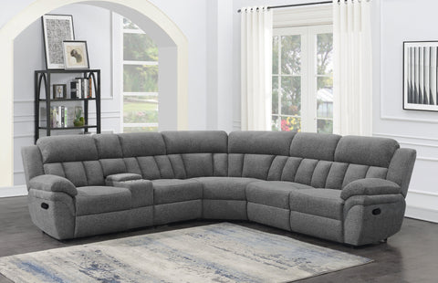 Coaster Bahrain 6-piece Upholstered Motion Sectional Charcoal Model 609540
