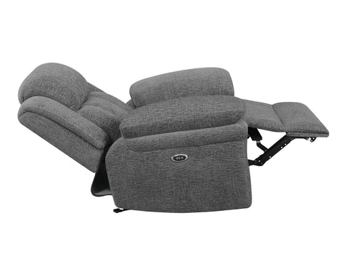 Coaster Bahrain Upholstered Power Glider Recliner Charcoal Model 609543P