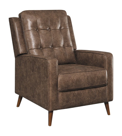 Coaster Davidson Upholstered Tufted Push Back Recliner Brown Model 609566