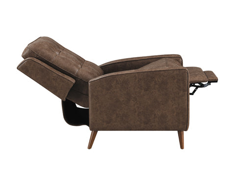 Coaster Davidson Upholstered Tufted Push Back Recliner Brown Model 609566