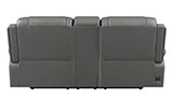 Coaster Flamenco Tufted Upholstered Power Loveseat with Console Charcoal Model 610205P