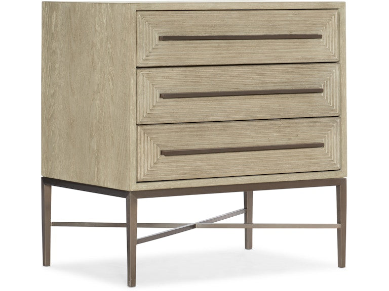 Hooker Furniture Bedroom Cascade Three-Drawer Nightstand