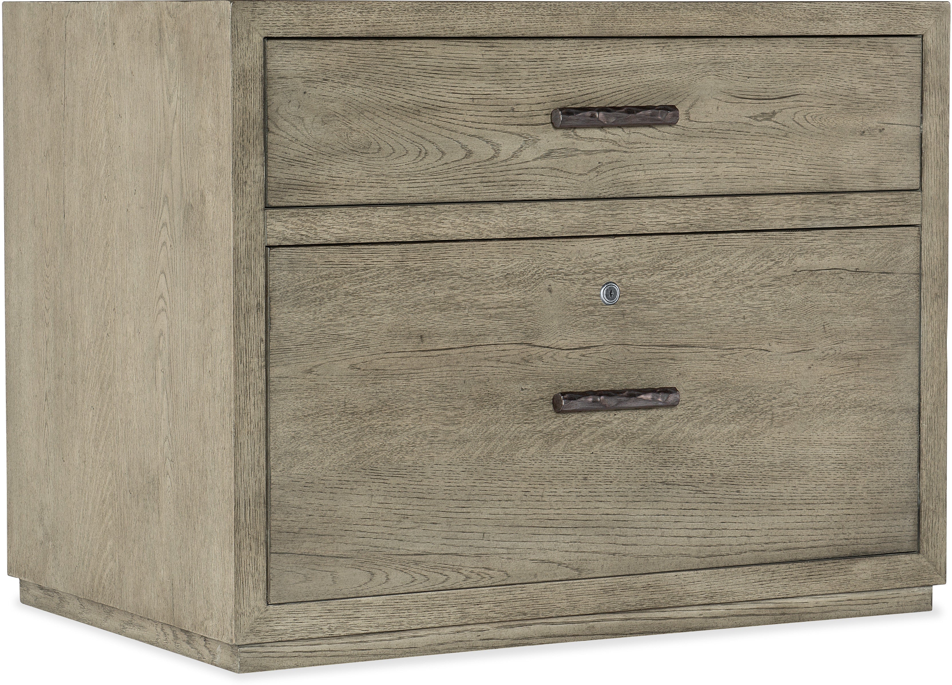 Hooker Furniture Home Office Linville Falls Credenza - 84in Top-2 Small Files and Lateral File