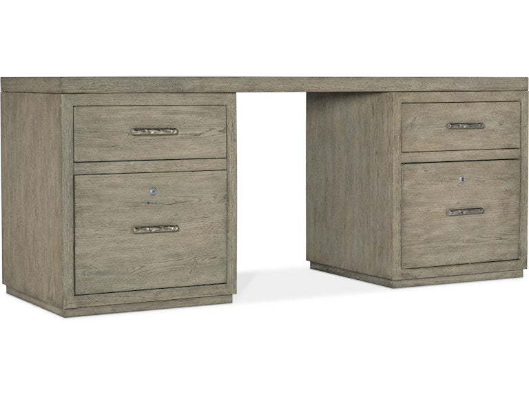 Hooker Furniture Home Office Linville Falls Desk - 72in Top-2 Small Files