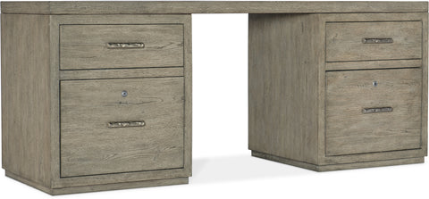 Hooker Furniture Home Office Linville Falls Desk - 72in Top-2 Small Files