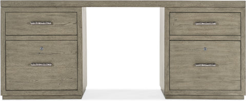 Hooker Furniture Home Office Linville Falls Desk - 72in Top-2 Small Files