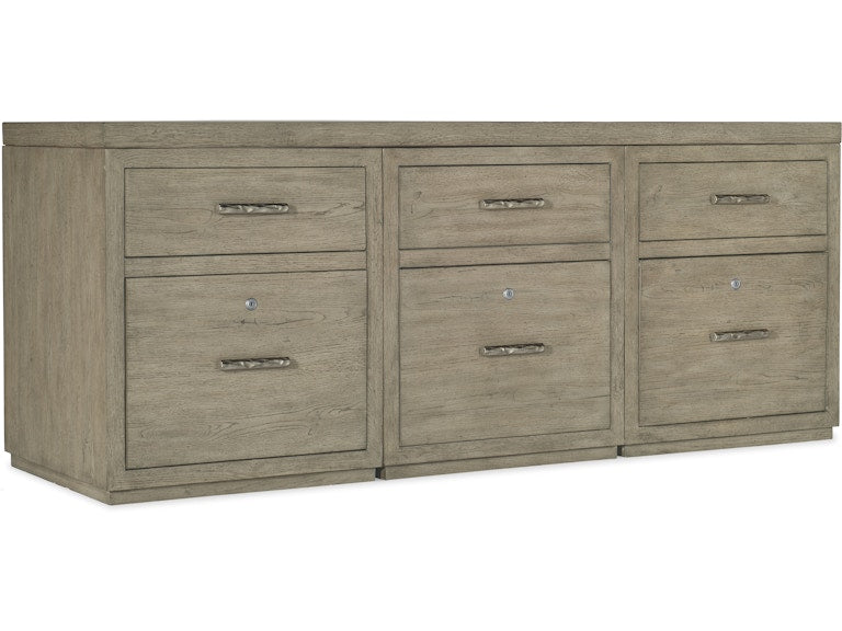 Hooker Furniture Home Office Linville Falls Credenza - 72in Top-3 Small Files