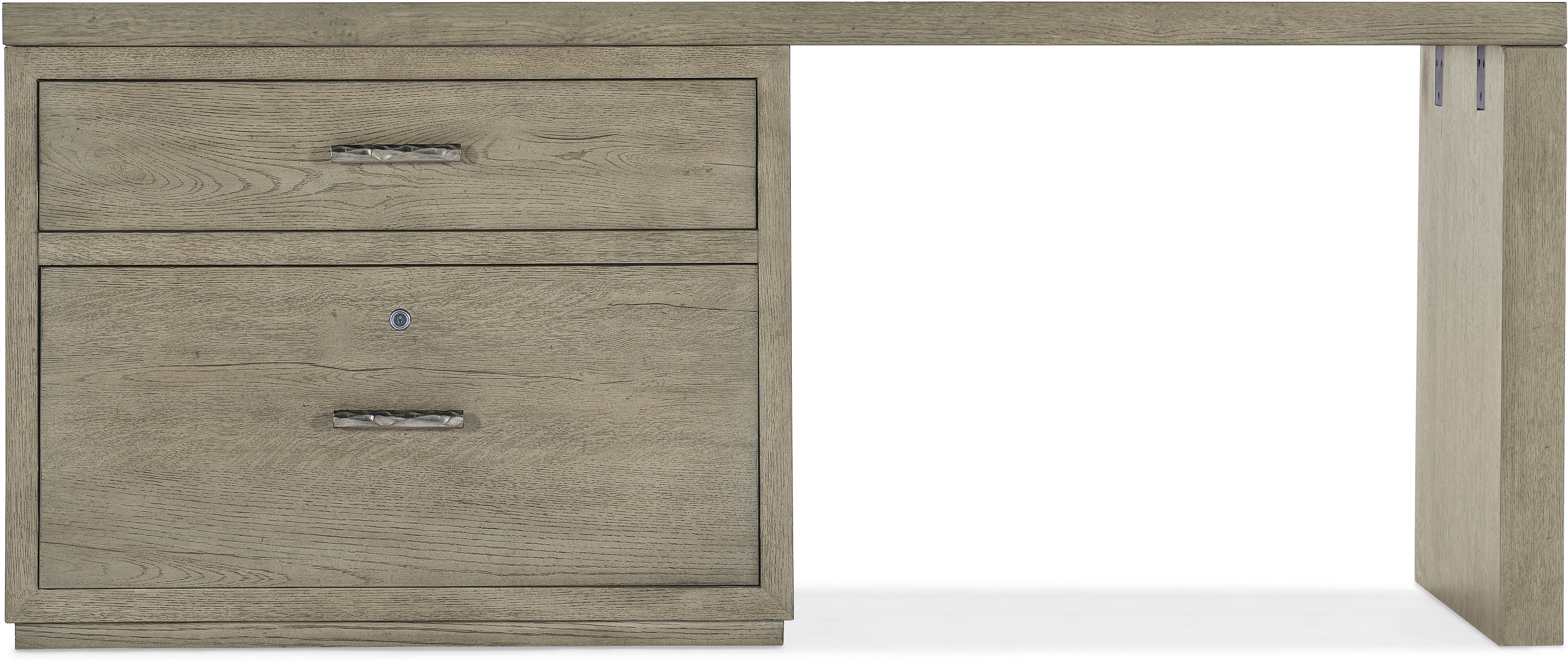 Hooker Furniture Home Office Linville Falls Desk - 72in Top-Lateral File and Leg