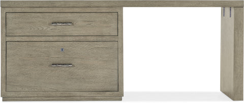 Hooker Furniture Home Office Linville Falls Desk - 72in Top-Lateral File and Leg