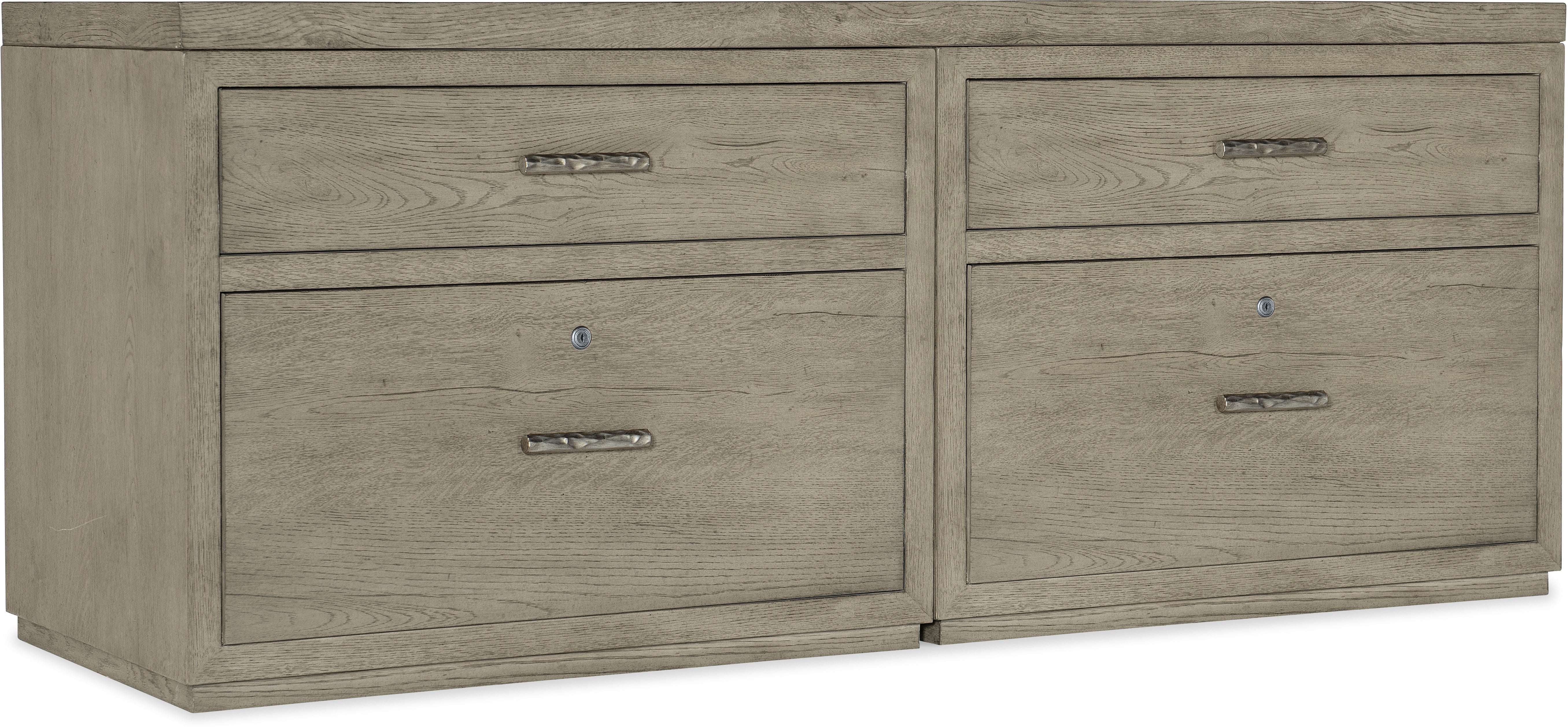 Hooker Furniture Home Office Linville Falls Credenza - 72in Top-2 Lateral Files