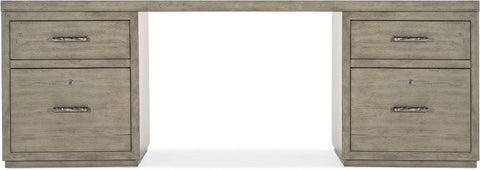 Hooker Furniture Home Office Linville Falls Desk - 84in Top-2 Small Files