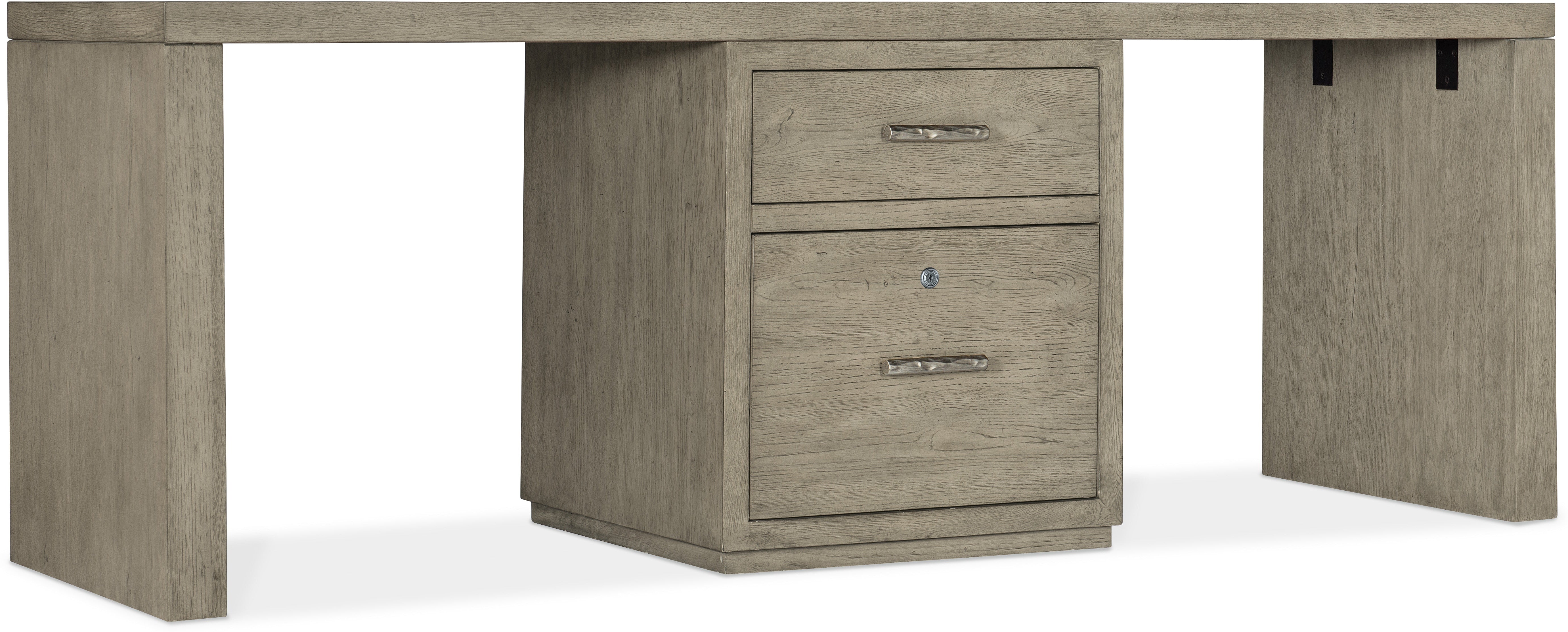 Hooker Furniture Home Office Linville Falls Desk - 84in Top-Small File and 2 Legs