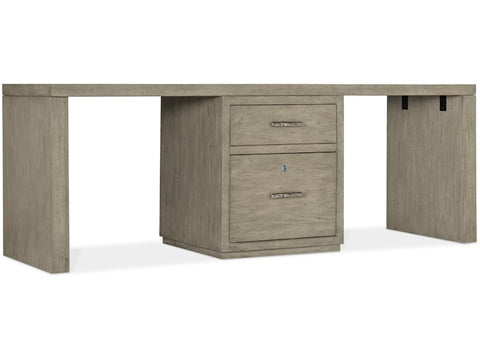 Hooker Furniture Home Office Linville Falls Desk - 84in Top-Small File and 2 Legs