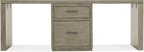 Hooker Furniture Home Office Linville Falls Desk - 84in Top-Small File and 2 Legs