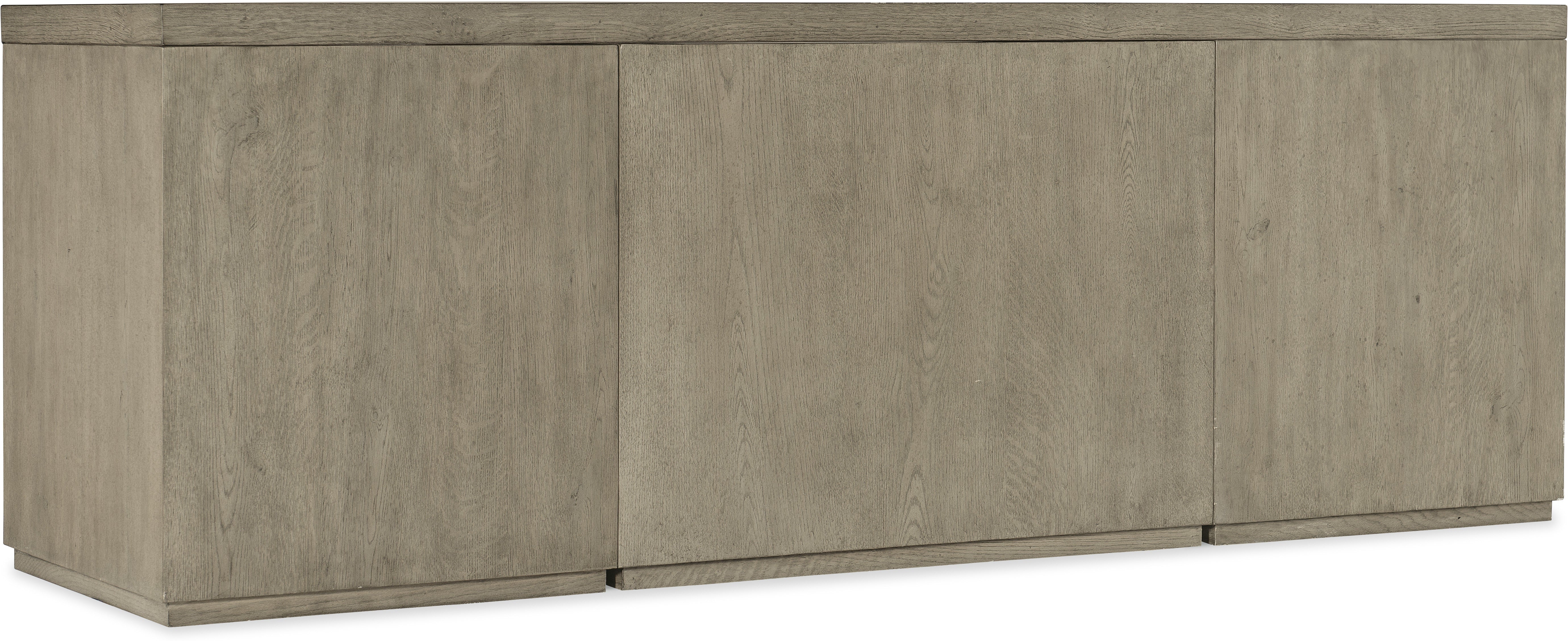 Hooker Furniture Home Office Linville Falls Credenza - 84in Top-2 Small Files and Lateral File