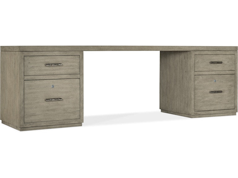 Hooker Furniture Home Office Linville Falls Desk - 96in Top-2 Small Files