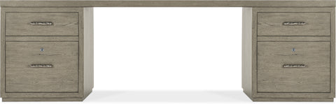 Hooker Furniture Home Office Linville Falls Desk - 96in Top-2 Small Files