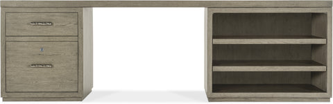 Hooker Furniture Home Office Linville Falls Desk - 96in Top-Small File and Open