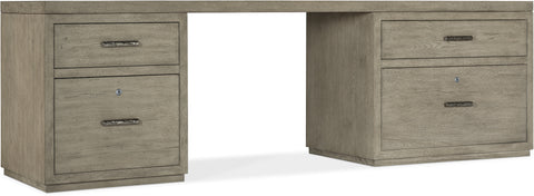 Hooker Furniture Home Office Linville Falls Desk - 96in Top-Small File and Lateral File