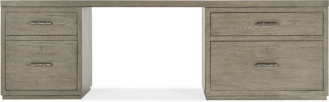 Hooker Furniture Home Office Linville Falls Desk - 96in Top-Small File and Lateral File